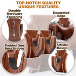 Load image into Gallery viewer, Gun Rack Wall Mount Wenge Hold Up Displays Horizontal Gun Rack and Shotgun
