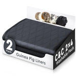 Load image into Gallery viewer, Washable Rabbit Guinea Pig Cage Liners for 2x4 C&amp;C 57x28 inch 2 PCS Easy to Clean Unlike Fleece Absorbent Waterproof &amp; Non Slip Guinea Pig Bedding &amp; Pee Pads &amp; Rabbit Floor Mats