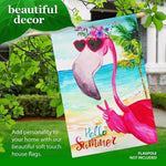 Load image into Gallery viewer, House Flag Hello Summer Peace Sign Flamingo 28x40 Inch Printed Blockout