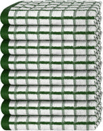 Load image into Gallery viewer, Premium Dish Towels for Kitchen with Hanging Loop [8 Pack] Heavy Duty Absorbent 100% Cotton 410 GSM Terry Kitchen Towels 16x26 (Green)