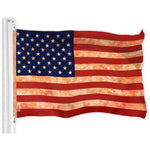 Load image into Gallery viewer, G128 American USA TeaStained Flag  3x5 Ft  LiteWeave Pro Series Printed 300D Polyester  Indoor/Outdoor, Vibrant Colors, Brass Grommets, Thicker and More Durable Than 100D 75D Polyester
