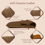 Load image into Gallery viewer, Leather Eyeglass Case  Genuine Leather Protects Sunglasses Eyeglasses Pouch