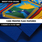 Load image into Gallery viewer, G128 Combo Pack: 6 Ft Tangle Free Aluminum Spinning Flagpole (Black) &amp; New York NY State Flag 3x5 Ft, LiteWeave Pro Series Printed 300D Polyester  Pole with Flag Included