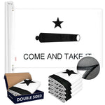 Load image into Gallery viewer, G128 5Pack: Come and Take It Flag 2x3 FT Double Sided Embroidered 210D Heavy Duty Polyester  Indoor/Outdoor, Vibrant Colors, Brass Grommets, 3ply