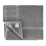 Load image into Gallery viewer, Luxury Bath Mat Floor Towel Set Grey White 22 x34 in 2 Pack Absorbent Cotton