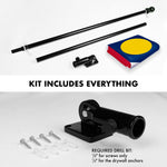 Load image into Gallery viewer, G128 Combo Pack: 6 Feet Tangle Free Spinning Flagpole (Black) Denver City Flag 3x5 ft Printed 150D Brass Grommets (Flag Included) Aluminum Flag Pole