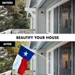 Load image into Gallery viewer, G128  6 Feet Tangle Free Spinning Flagpole (White) Texas Flag Brass Grommets Embroidered 3x5 ft (Flag Included) Aluminum Flag Pole