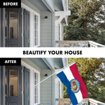 Load image into Gallery viewer, G128 Combo Pack: 6 Ft Tangle Free Spinning Flagpole (White) &amp; Missouri Flag 3x5 Ft Printed 150D Polyester, Brass Grommets (Flag Included) Aluminum Flag Pole