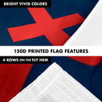 Load image into Gallery viewer, G128 Combo Pack: 6 Feet Tangle Free Spinning Flagpole (Silver) Christian Religious Flag 3x5 ft Printed 150D Brass Grommets (Flag Included) Aluminum Flag Pole