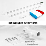 Load image into Gallery viewer, G128 Combo Pack: 6 Ft Tangle Free Aluminum Spinning Flagpole (Silver) &amp; Luxembourg Luxembourgers Flag  3x5 Ft LiteWeave Pro Series Printed 150D Polyester  Pole with Flag Included