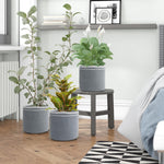 Load image into Gallery viewer, Recycled Cotton Rope Storage Cube Basket Plant Basket Multi Purpose Woven Cube Storage Organizer Shelves Closet Storage Bins Nursery Kids Room Organizer 11 Inch Set of 3 Gray