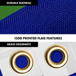 Load image into Gallery viewer, G128 Combo Pack: 6 Ft Tangle Free Aluminum Spinning Flagpole (White) &amp; Gambia Gambian Flag  3x5 Ft LiteWeave Pro Series Printed 150D Polyester  Pole with Flag Included