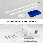 Load image into Gallery viewer, G128  6 Feet Tangle Free Spinning Flagpole (White) France Brass Grommets Printed 3x5 ft (Flag Included) Aluminum Flag Pole