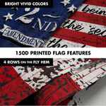 Load image into Gallery viewer, G128 Combo Pack: 6 Ft Tangle Free Aluminum Spinning Flagpole (Black) &amp; 2nd Amendment American Flag 3x5 Ft, LiteWeave Pro Series Printed 150D Polyester  Pole with Flag Included