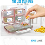 Load image into Gallery viewer, Pill Organizer Airtight Pill Box Large Pill Dispenser Home Travel Supplement