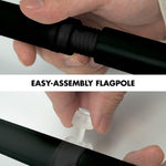 Load image into Gallery viewer, G128 Combo Pack: 6 Ft Tangle Free Spinning Flagpole (Black) &amp; Thin Line Civil Services Flag 3x5 Ft Printed 150D Polyester, Brass Grommets (Flag Included) Aluminum Flag Pole