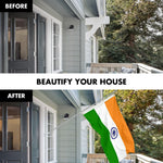 Load image into Gallery viewer, Flag Pole 6FT Silver Tangle Free &amp; India Indian Flag 3x5 Ft Combo Printed 150D Polyester By G128