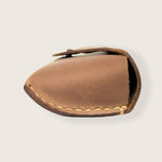 Load image into Gallery viewer, Genuine Leather Eyeglasses &amp; Sunglasses Case with Button Closure Light Brown