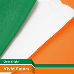 Load image into Gallery viewer, Combo Pack: American USA Flag 3x5 Ft &amp; Ireland Irish Flag 3x5 Ft Both LiteWeave Pro Series Printed 150D Polyester, 4 Corner Brass Grommets, Perfect For Balcony/Wall