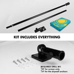 Load image into Gallery viewer, G128 Combo Pack: 6 Ft Tangle Free Aluminum Spinning Flagpole (Black) &amp; Kazakhstan Kazakhstani Flag  3x5 Ft LiteWeave Pro Series Printed 150D Polyester  Pole with Flag Included