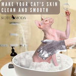 Load image into Gallery viewer, Bath Exfoliating Gloves for Sphynx Hairless Cats Carbonized Bamboo Body Scrub