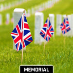 Load image into Gallery viewer, G128 24 Pack Handheld United Kingdom UK Stick Flags  12x18 In  Printed 150D Polyester, Country Flag, Solid Wooden Stick, Spear Gold Tip