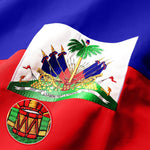 Load image into Gallery viewer, G128 Haiti Haitian Flag  5x8 Ft  StormFlyer Series Embroidered 220GSM Spun Polyester  Country Flag, Embroidered Design, Indoor/Outdoor, Brass Grommets, Heavy Duty, All Weather