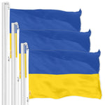 Load image into Gallery viewer, Ukraine Ukrainian Flag 3x5 Ft 3Pack Printed 150D Polyester Kyiv Kiev