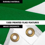 Load image into Gallery viewer, G128 Combo Pack: 6 Feet Tangle Free Spinning Flagpole (Silver) Nigeria Nigerian Flag 3x5 ft Printed 150D Brass Grommets (Flag Included) Aluminum Flag Pole