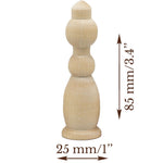 Load image into Gallery viewer, 10 pcs Unfinished Wood Chess Pieces King Paint Your Own DIY Chess Keychain