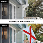 Load image into Gallery viewer, G128 Combo Pack: 6 Feet Tangle Free Spinning Flagpole (White) Alabama AL State Flag 3x5 ft Printed 150D Brass Grommets (Flag Included) Aluminum Flag Pole