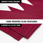 Load image into Gallery viewer, G128 Combo Pack: 6 Ft Tangle Free Spinning Flagpole (Silver) &amp; Qatar Flag 3x5 Ft Printed 150D Polyester, Brass Grommets (Flag Included) Aluminum Flag Pole