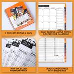 Load image into Gallery viewer, 2026 Appointment Book &amp; Planner  6.5 x 8.5 inch Large Yellow Tabbed Daily Hourly Weekly Planner Schedule Book 30 Minute time Slots Business &amp; Personal Planner Jan 2026 Dec 2026