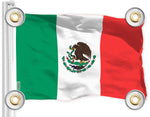 Load image into Gallery viewer, G128 Combo Pack: American USA Flag 3x5 Ft &amp; Mexico Mexican Flag 3x5 Ft  Both LiteWeave Pro Series Printed 150D Polyester, 4 Corner Brass Grommets, Perfect For Balcony/Wall