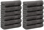 Load image into Gallery viewer, Resort Collection Soft Washcloth Face Body Towel Set 12 Pack 12x12 in Charcoal