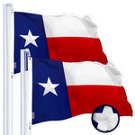 Load image into Gallery viewer, G128 Texas State Flag 4x6 FT 2Pack Embroidered Stars Sewn Stripes Heavy Duty 220GSM Tough Spun Polyester Quality with Brass Grommets