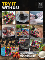Load image into Gallery viewer, 112 pcs Hookah Charcoal Hookah Coals for Hookah Coconut 22mm Cubes Pack 112 pcs