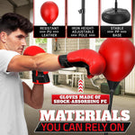 Load image into Gallery viewer, Punching Bag with Stand Height Adjustable Reflex Boxing Bag with Stand &amp; Gloves Spring Mounted for Fast Rebound Sturdy Fillable Base for Stability Boxing Equipment for Training at Home