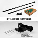 Load image into Gallery viewer, G128 Combo Pack: 6 Ft Tangle Free Aluminum Spinning Flagpole (Black) &amp; An Appeal to Heaven TeaStained Flag 3x5 Ft, Double ToughWeave Pro Series DS Embroidered 420D Polyester  Pole with Flag Included