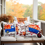 Load image into Gallery viewer, Fall Decoration Pumpkin Wagon Tractor Waterproof Throw Pillow 18 x 18 in Set of 4, Beautiful Cushion Covers for Autumn Sofa Couch Decoration, Pillow Insert Included