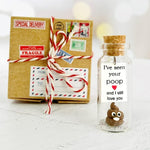 Load image into Gallery viewer, Cute Girlfriend and Boyfriend Gifts Personalized Anniversary Present for Her Him Custom Birthday Gift Idea for Women Men (Brown Poop I've Seen Your Poop and I Still Love You in Craft Gift Box)