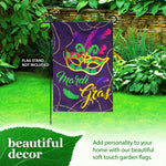 Load image into Gallery viewer, G128 Garden Flag Mardi Gras Masquerade Mask 12x18 Blockout Fabric