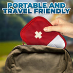 Load image into Gallery viewer, BURIUS 2 Pcs Travel First Aid Bag Empty Portable Storage   Small Medical Bag Empty with Multiple Compartments 7.1 x 5.1 Small First Aid Pouch with Zipper Closure for Camping and Hiking Blue and Red