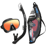 Load image into Gallery viewer, Sport Adult Serene Mask and Dry Snorkel Combo with Reusable Travel Bag