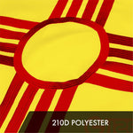 Load image into Gallery viewer, G128 New Mexico State Flag  2.5x4 Ft  ToughWeave Series Embroidered 300D Polyester  Embroidered Design, Indoor/Outdoor, Brass Grommets