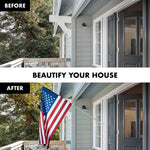 Load image into Gallery viewer, G128  5 Feet Tangle Free Spinning Flagpole (Silver) American Flag Pole Sleeve Embroidered 2x3 ft American Flag Pole Sleeve (Flag Included) Aluminum Flag Pole