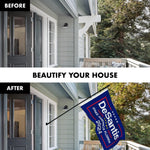 Load image into Gallery viewer, G128 Combo Pack: 6 Ft Tangle Free Aluminum Spinning Flagpole (Black) &amp; DeSantis Election Make America Florida Flag 3x5 Ft, LiteWeave Pro Series Printed 150D Polyester  Pole with Flag Included