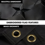 Load image into Gallery viewer, G128  6 Feet Tangle Free Spinning Flagpole (Silver) All Black USA American Flag Brass Grommets Embroidered 3x5 ft (Flag Included) Aluminum Flag Pole