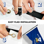 Load image into Gallery viewer, G128  6 Feet Tangle Free Spinning Flagpole (Black) Wisconsin Double Sided Brass Grommets Embroidered 3x5 ft (Flag Included) Aluminum Flag Pole