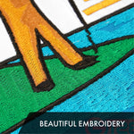 Load image into Gallery viewer, G128 Michigan State Flag  3x5 Ft  ToughWeave Series Embroidered 300D Polyester  Embroidered Design, Indoor/Outdoor, Brass Grommets